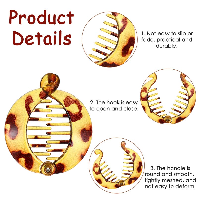 Ymapinc 4 Pcs Mini Banana Clips for Hair, Ymapinc Small Banana Clip for Women, Non-Slip Fishtail Grips for Thin/Fine/Curly Hair, Durable Styling Ponytail Holders(Black,Brown,Gray, Yellow) - Image 3